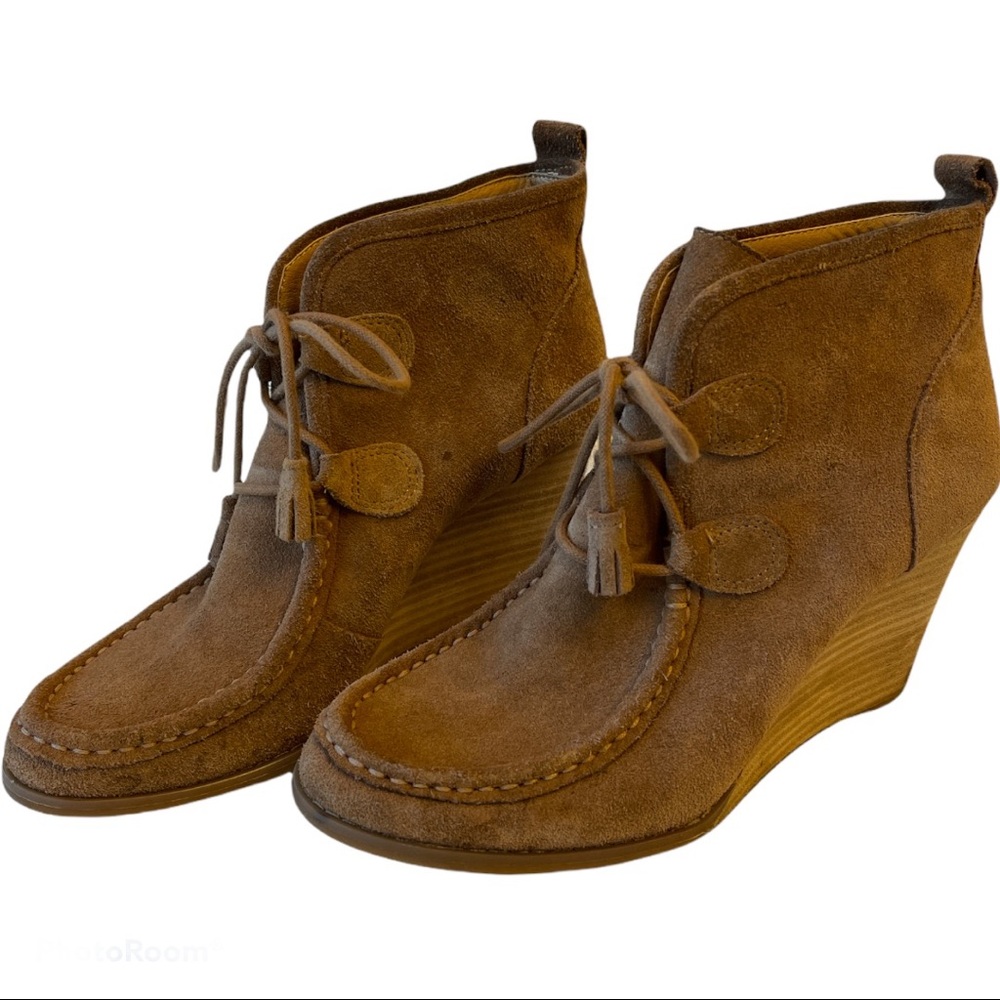 Lucky Brand ysabel suede wedge boot